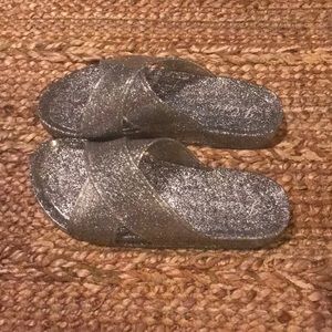 J. Crew Shoes - J. Crew Glitter Pool Slides J. Crew Shoes - J. Crew Glitter Pool Slides